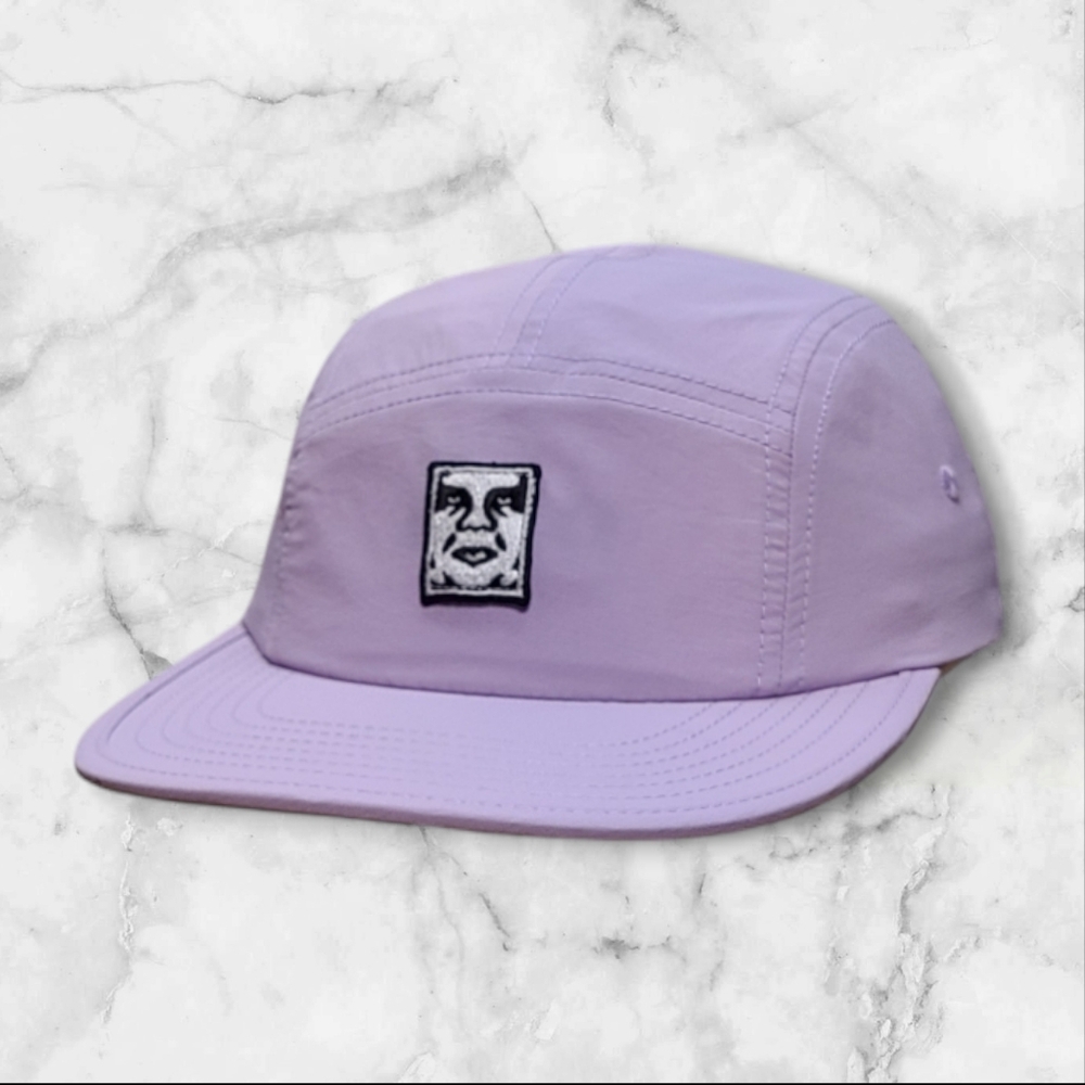 OBEY Icon Eyes Patch Camp 5 Panel  Cap Color Orchid Petal